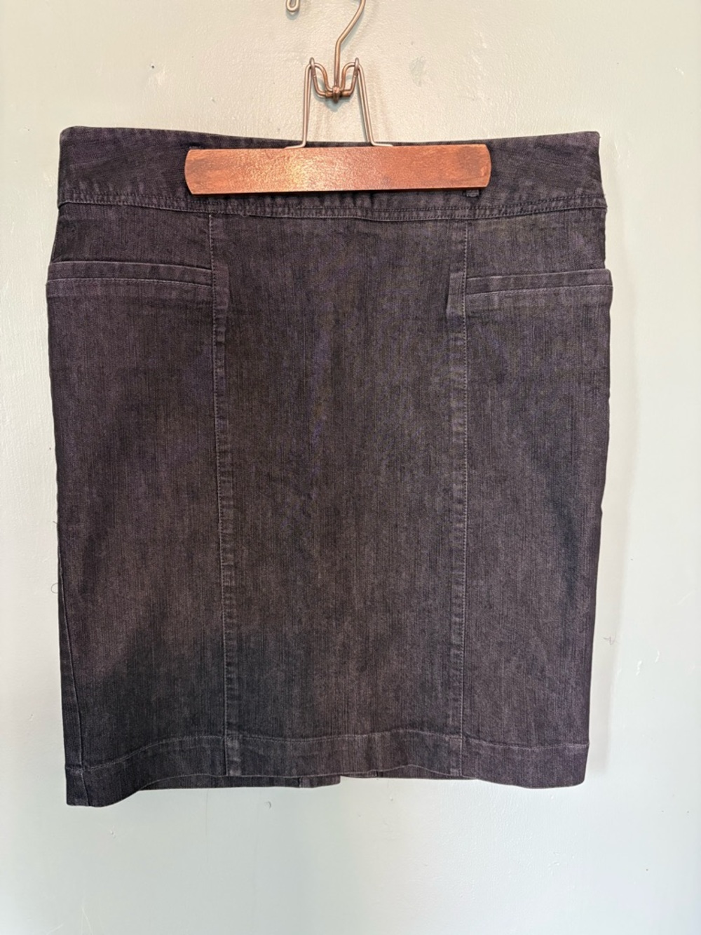 Kenneth Cole Black Denim Pencil Skirt